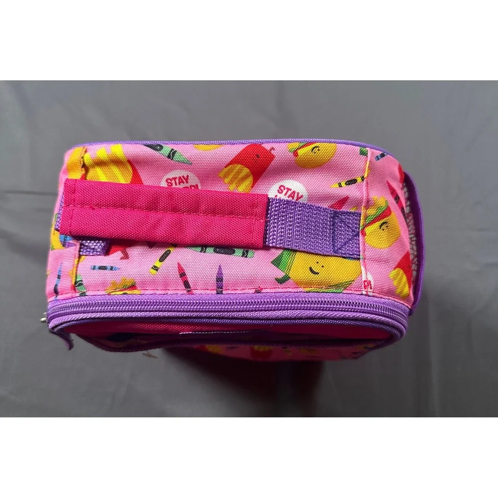 Igloo Crayola Stay Sharp Insulated Lunch Box Bag‎ Pink Food Crayon Print-Rare